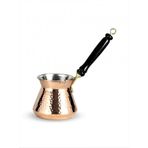 Morya Ahşap Sap Kalın Dövme Topak 225 ml 4 Fincanlık Bakır Cezve