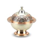 Morya Elişi Ayaklı Yuvarlak Minik Bakır Şekerlik 12 Cm