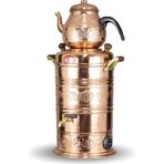 Morya Termostatlı Elektrikli Bakır Semaver 7 lt