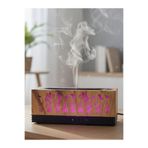 moryconcept Ahşap Desenli Işıklı Mini Masaüstü Aroma Difüzör USB ile Çalışan Buhar Nemlendirici ve Gece Lambası