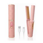 moryconcept CHICONOM Kablosuz Saç Düzleştirici & Bukle Yapıcı Titanyum Plaka 3 Isı 5000 mAh USB-C PEMBE RENK