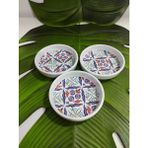 Morza Home Morzahome 3 Lü Melamin Çerezlik Kırılmaz Serisi-Çini Desen (CAP:10CM-YUK:2 Cm)