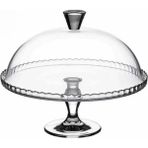 Morza Pazarı 95200 Patisserie Ayaklı ve Kapaklı Servis Tabağı 32,5 cm - Şeffaf
