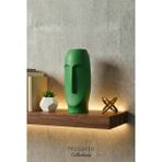 Mosarte Stoneface Series Minimalist Soyut Yüz Vazo / Heykel – Modern Dekoratif Obje - Yeşil