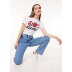 Moschino Jeans, Moschino Yüksek Bel Düz Paça Denim Pantolon, İndigo, 29, Yüksek Bel Düz Paça Normal İndigo Kadın Denim Pantolon, J0330