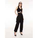 Moschino Jeans, Moschino Yüksek Bel Kadın Pantolon, Siyah, L, Yüksek Bel Normal Pantolon, A0315