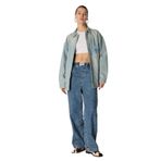 Moschino Jeans Yüksek Bel Geniş Paça İndigo Denim Pantolon, 28, 5003231510, İndigo, Kadın
