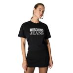 Moschino Jeans Yuvarlak Yaka Baskılı T-Shirt, M, 5003231496, Siyah, Kadın