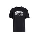 Moschino Jeans Yuvarlak Yaka Baskılı T-Shirt, M, 5003231503, Siyah, Kadın