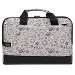 Moserini 13'' 13.3'' Taban Korumalı, Omuz Askılı, Desenli Macbook Çantası - Space Krem Rengi