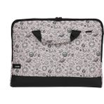 Moserini 15.6'' Desenli Notebook Çantası - Taban Korumalı, Omuz Askılı, Kumaş Malzeme - Bej