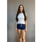 Moserini Kadın Lacivert Spor Mini Lastikli Şort