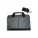 Moserini MacBook Air - Pro 13.6" - 14.2" M2/ M3/ M4 Uyumlu Taban Korumalı, Omuz Askılı Laptop Çantası - Gri