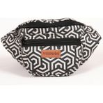 Moserini Unisex Desenli Omuz ve Bel Çantası - Rosetta - Beyaz - Siyah