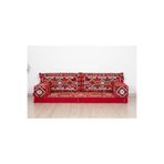 MOSHOME 190x70 Otantik Şark Köşesi Takımı Yer Minderi Seti Bordo