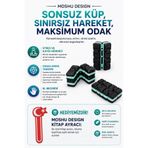 Moshu Design Sonsuz Küp / infinity Küp / Stres Oyuncağı / Hobi / Siyah-Açık Mavi