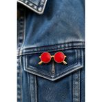 mos&more Kırmızı Küçük Gözlük Broş