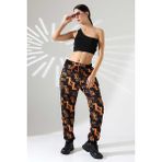 Mosranic Kadın Karışık Desen Jogger Lastik Paça Sokak Stili Oversize Eşofman Altı Ms 1315