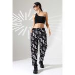 Mosranic Kadın Karışık Desen Jogger Lastik Paça Sokak Stili Oversize Eşofman Altı Ms 1319 - 2XL