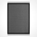 Mossa Siyah Çizgili Modern Geometrik Etnik Desenli Boho Makinada Yıkanabilir Hafif Hav Toz Vermez Leke Tutmaz Kaymaz Taban Dijital Makine Baskı Halı Oturma Odası Salon Yolluk Koridor Mutfak Halısı