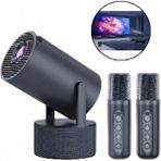 Mossem Akıllı Projeksiyon Cihazı Karaoke Mikrofonlu 1080P Android - 0 - Siyah