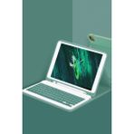 Mossem Ipad Pro 12.9 (2024) Kılıf KC01 Smart Klavyeli Tablet Kılıfı - Koyu Yeşil - 0 - Siyah