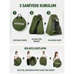 Mossem Otomatik Kabin Giyinme Çadırı 120X120X190 cm Üst Havalandırma Yan Pencereli Duş & Wc Çadırı