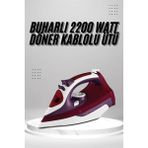 Mossem Seramik Tabanlı Kırmızı 2200 Watt Şok Buharlı Ütü