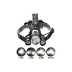 Mossem T6 Kafa Feneri 5000 Lumens 3xcree Xm-T6+2r5 Lamba LED Kamp Lambası - 0 - Siyah - 1 W