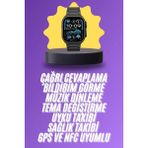 Mossem Ultra 3 Kordonlu Amoled Ekran Akıllı Saat Çok Fonksiyonlu Uyku ve Sağlık Takibi - 01P-Pembe - 35 - 48 mm