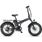 Mosso Lunara-Rr Elektrikli Katlanır Bisiklet 420H Md 20 Jant 7 Vites Mat Siyah Kırmızı - Siyah - Kırmızı