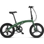 Mosso Marine 20 Jant 12K H.disk 7 Vites Katlanır Bisiklet Mat Race Green - Siyah