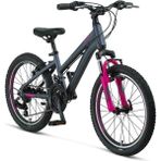 Mosso Wildfire L-20-V 280H 20 Jant 18 Vites Antrasit Pembe Kız Çocuk Bisikleti