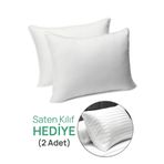 Mossyna 2 Adet Yıkanabilir Boncuk Silikon Yastık (saten Yastık Kılıfı Hediyeli )