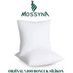 Mossyna 2'li Ultra Dolgun Kırlent Iç Yastık Boncuk Silikon Farklı Ebatlar Seçenekli ve Yıkanabilir - 45 x 45 cm - Beyaz