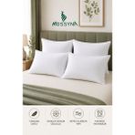 Mossyna 4'lü Ultra Dolgun Microfiber 50X70 Yastık Boncuk Silikon Dolgulu ve Yıkanabilir - 50 × 70 cm - Beyaz