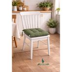 Mossyna Premium Duck Bezi Haki 40x40 Minder Boncuk Silikonlu Sandalye Minderi 1 ADET