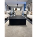 Most Lignum Ahşap Görünümlü Mat Siyah Orta Sehpa 80X80 Cm. (Evinize Teslim)