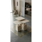 Most Thor Traverten 3'Lü Zigon Mdf Sehpa (Evinize Teslim)