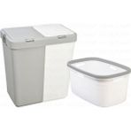 Motek 80 Litre Kirli Çamaşır Sepeti Çamaşır Selesi 2'li Set Beyaz - Gri - Beyaz