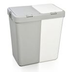 Motek Duo Çok Amaçlı Çift Bölmeli 80 Litre Çamaşır Kirli Sepeti Gri Beyaz
