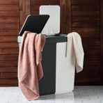 Motek Duo Laundry Antrasit-Beyaz 80 lt Çamaşır Sepeti
