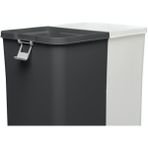 Motek Duo Laundry Çamaşır Sepeti - Antrasit / Beyaz - 80 Lt - 35,5x55x58,5 cm