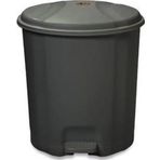 Motek Elit Pedallı Plastik Çöp Kovası İç Kovalı 12 Lt Antrasit Siyah