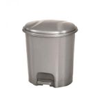 Motek Elit Pedallı Plastik Çöp Kovası İç Kovalı 22 Lt Gümüş Gri