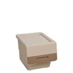 Motek Kahve Tekerlekli Organizer Çok Amaçlı Saklama Kutusu 1x12 Lt
