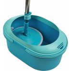 Motek Mt-50 Turbo Disk Mop Set Mikrofiber Malzeme ile Standart Boyut Temizlik Seti Su Sıçrama Önleyici - Turkuaz