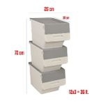 Motek MT07 Organızer Tekerlekli Eşya Ve Erzak Kutusu 3Katlı 3x12 LT
