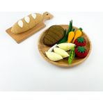 Mother And Toys Keçe Oyuncak - Biftek Yemek Oyun Seti - Felt Toys - %100 El Yapımı