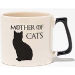 Mother Of Cats Game Of Thrones Baskılı Siyah Kulplu Modern Seramik Kupa
